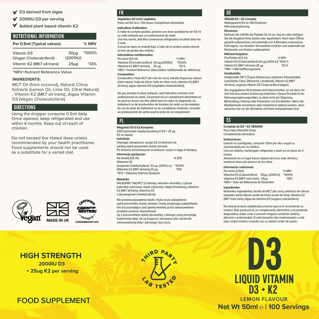 Liquid Vitamin D2 & K2